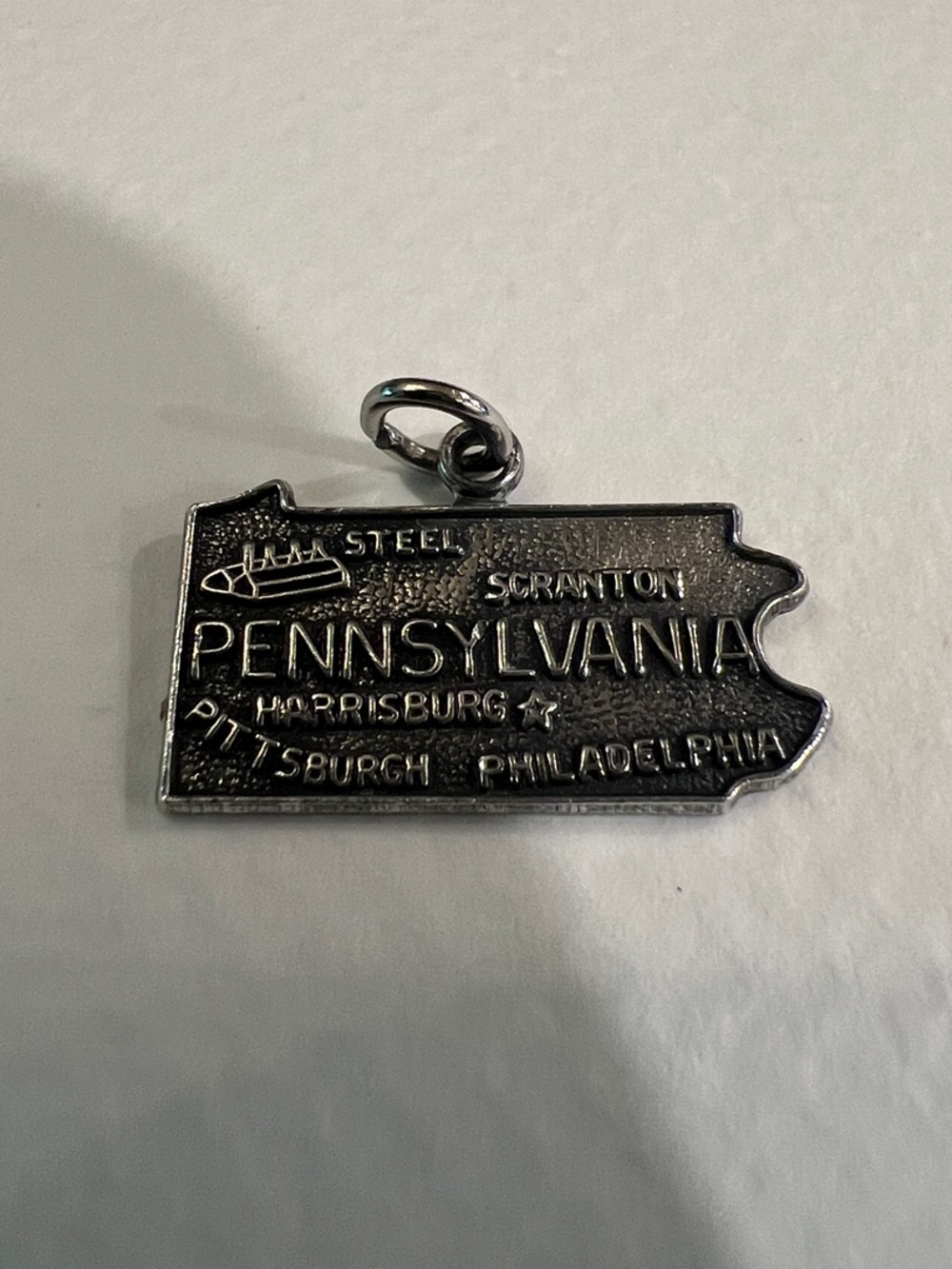 Sterling Silver Pennsylvania State Charm Pendant